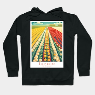 Vinatge Retro Vibrant Tulip Fields Poster Hoodie